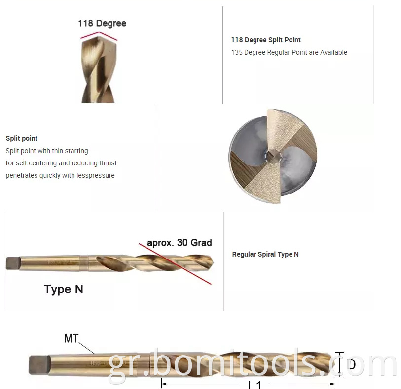 Morse taper shank twist drill Bit1